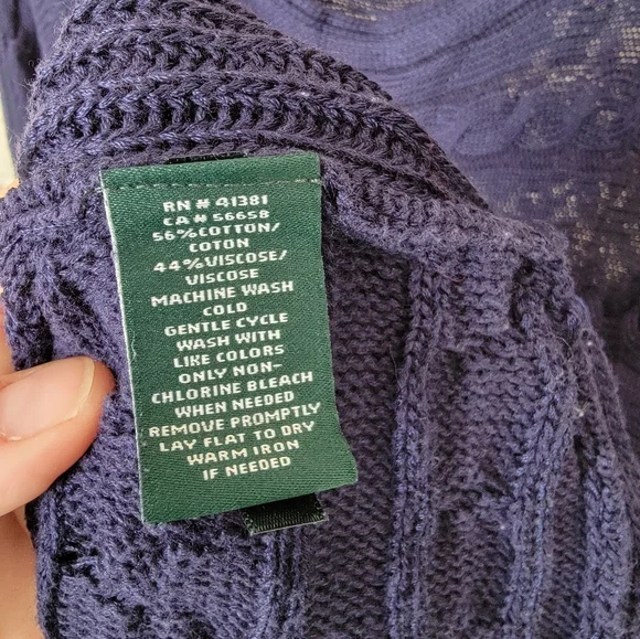 Ralph Lauren Women's Chunky Knit Lightweight Sweater Relaxed Fit Size L - Picture 6 of 8